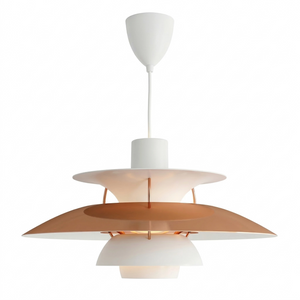Multi-Tier Saucer Pendant Lamp - Saturated Terracotta Brick Red Classic Palette SKU | HoaiLamp