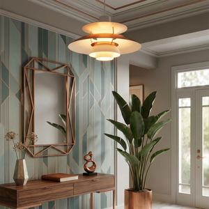 Multi-Tier Saucer Pendant Lamp - Mid-Century Vintage Hallway Entrance Decorative Mirror | HoaiLamp