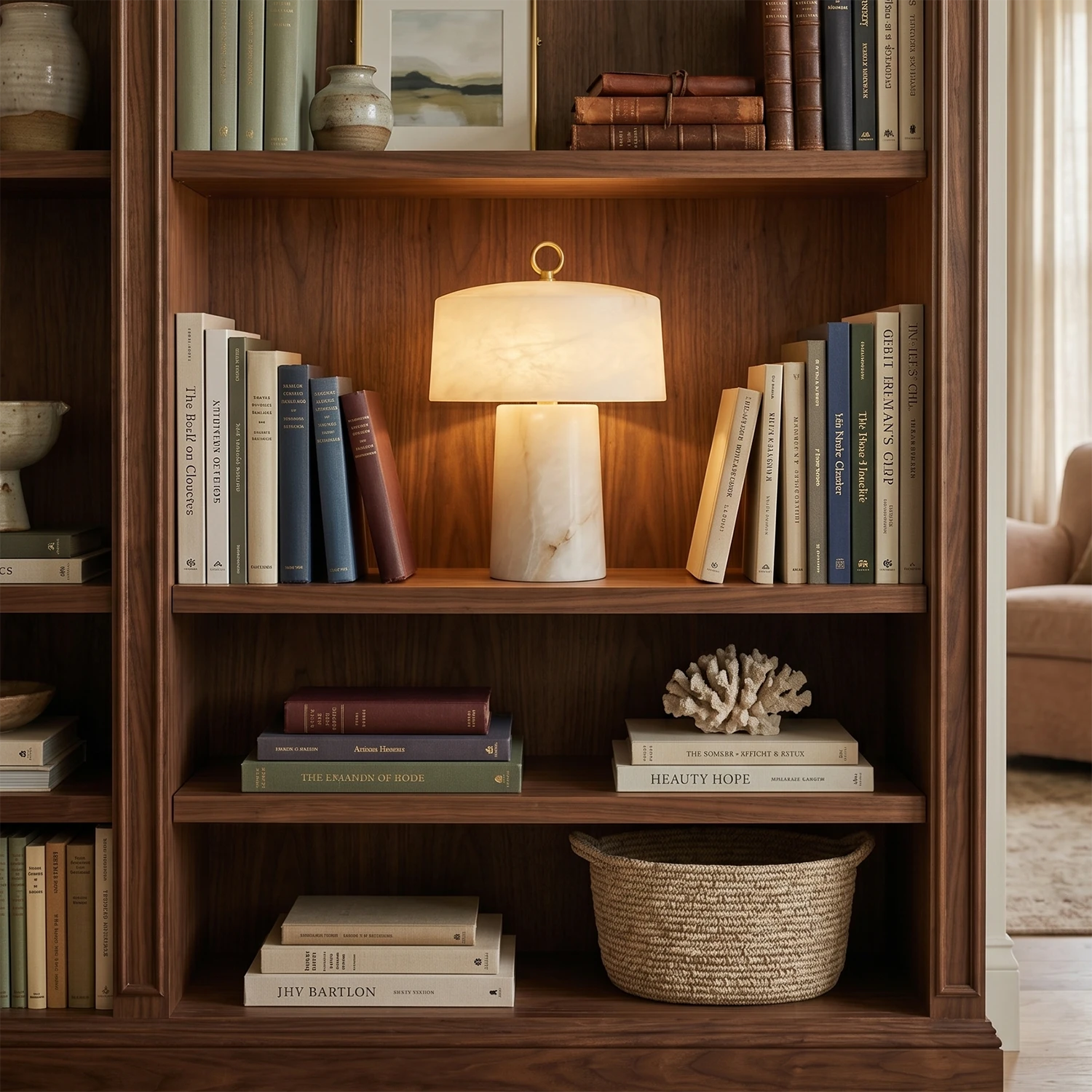 Natural Cloud Stone Table Lamp