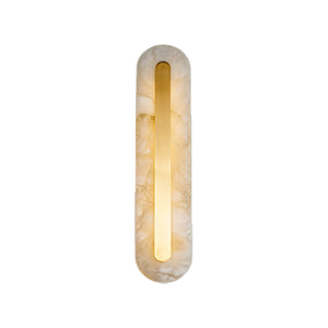 Oblong & Rectangular Alabaster Wall Sconces - Soft Rounded Capsule Shape | HoaiLamp
