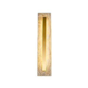 Oblong & Rectangular Alabaster Wall Sconces - Geometric Sharp Corner Profile | HoaiLamp