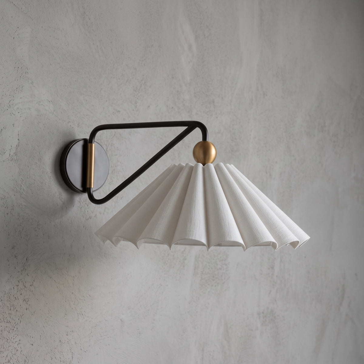 Odette Pleated Linen Wall Sconce