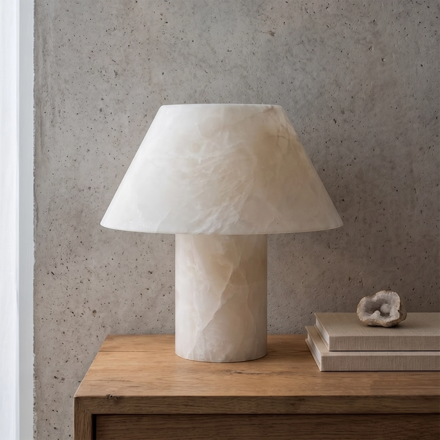 Odile Alabaster Mushroom Table Lamp