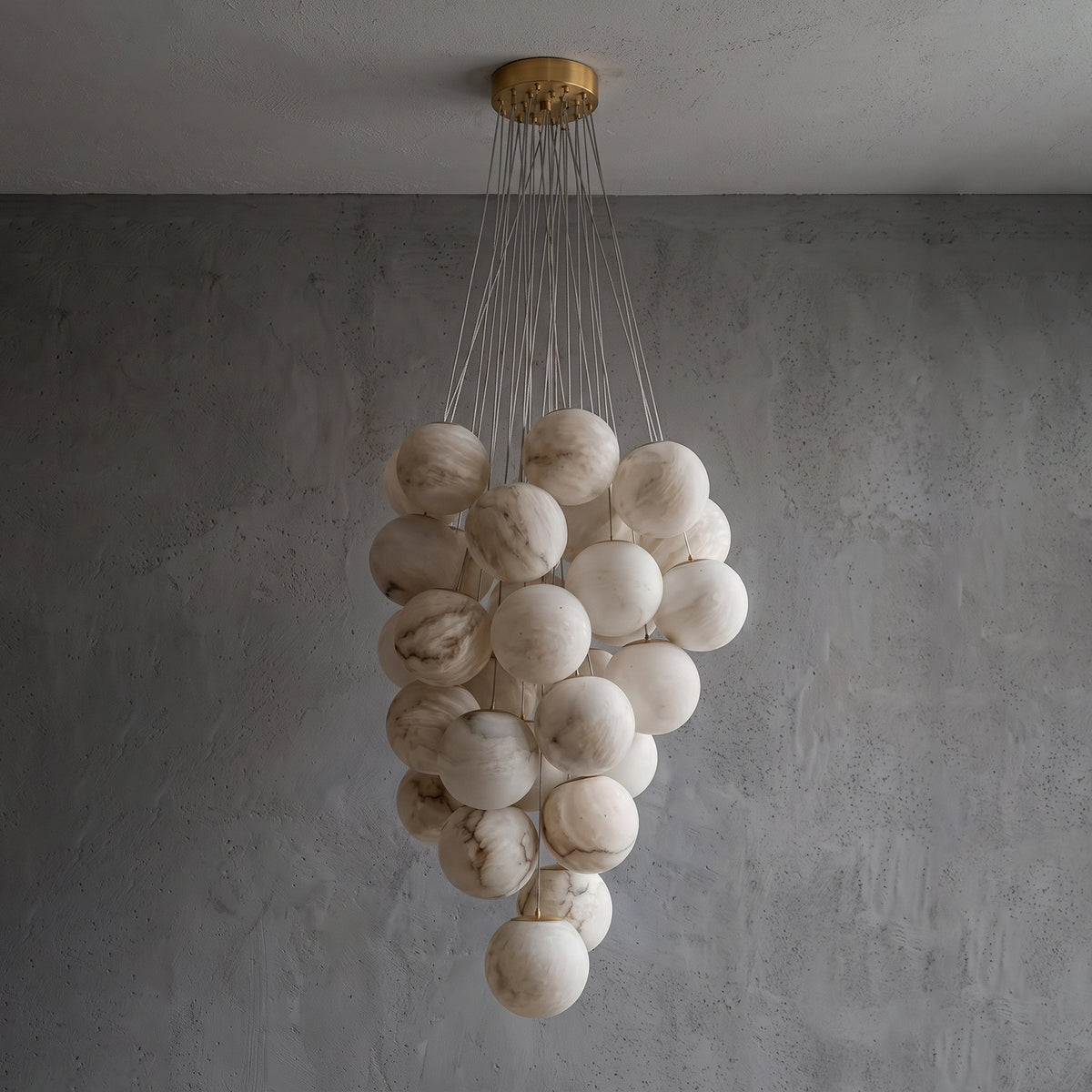 Ondine Alabaster Globe Cascade Chandelier