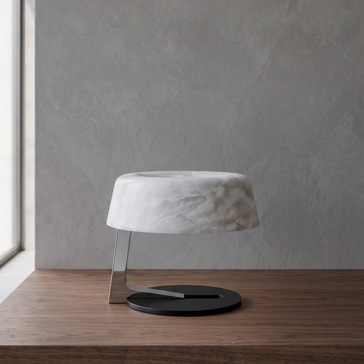 Orsan Alabaster Disc Table Lamp