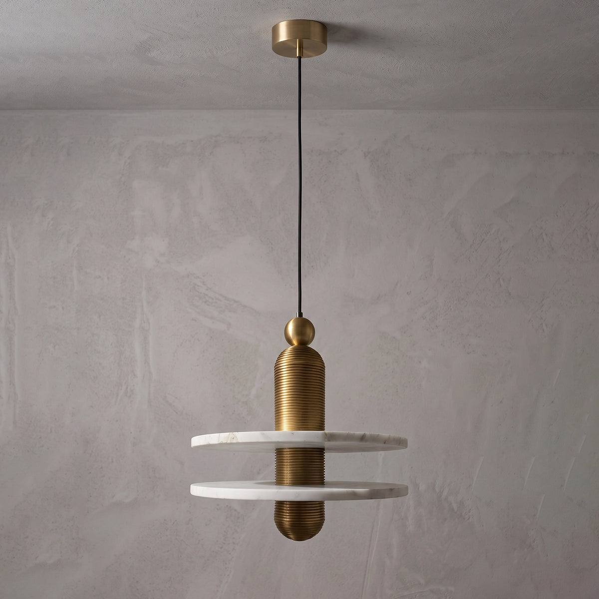 Orvela Alabaster Disc Pendant Light