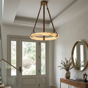 Oslo Alabaster Pendant - Grand Entryway Statement | HoaiLamp