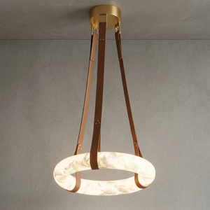 Oslo Alabaster Pendant - Warm Diffused Night Glow | HoaiLamp