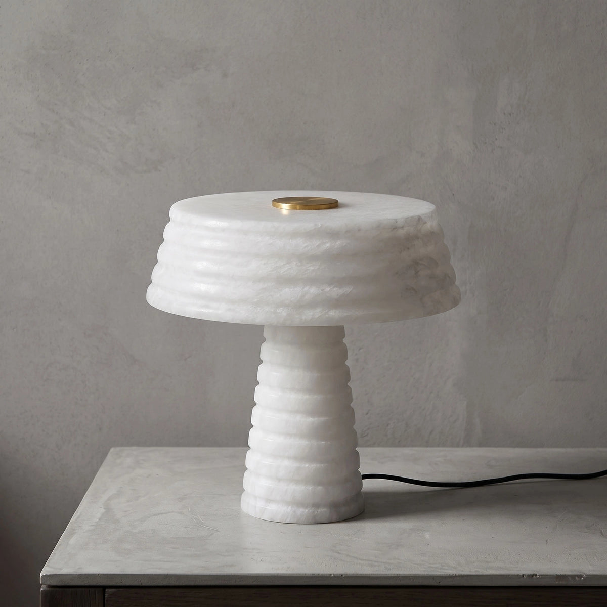 Ovolo Alabaster Mushroom Table Lamp