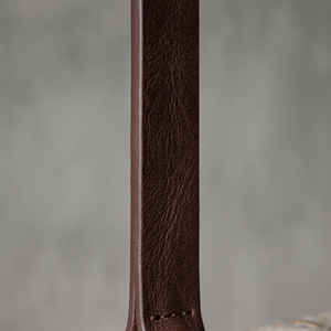 Padana Alabaster Chandelier - Stitched Leather Suspension Strap Macro Shot | HoaiLamp
