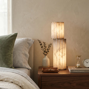 Padana Alabaster Table Lamp - Vintage Executive Home Office Desk Library Bookshelves | HoaiLamp