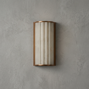 Padana Alabaster Wall Lamp - Studio Grey Concrete Wall Short Unlit Sconce Profile | HoaiLamp