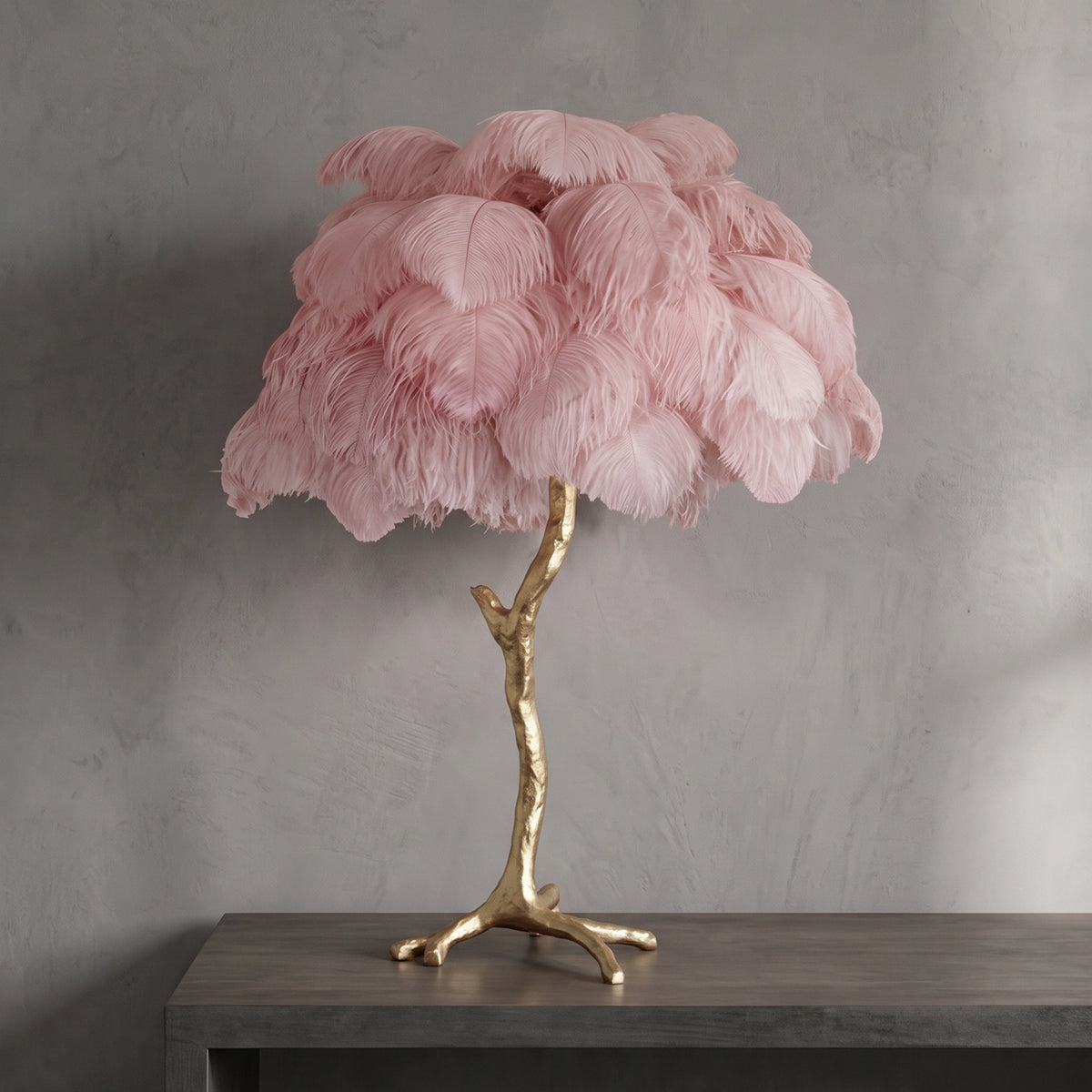 Palmira Ostrich Feather Table Lamp