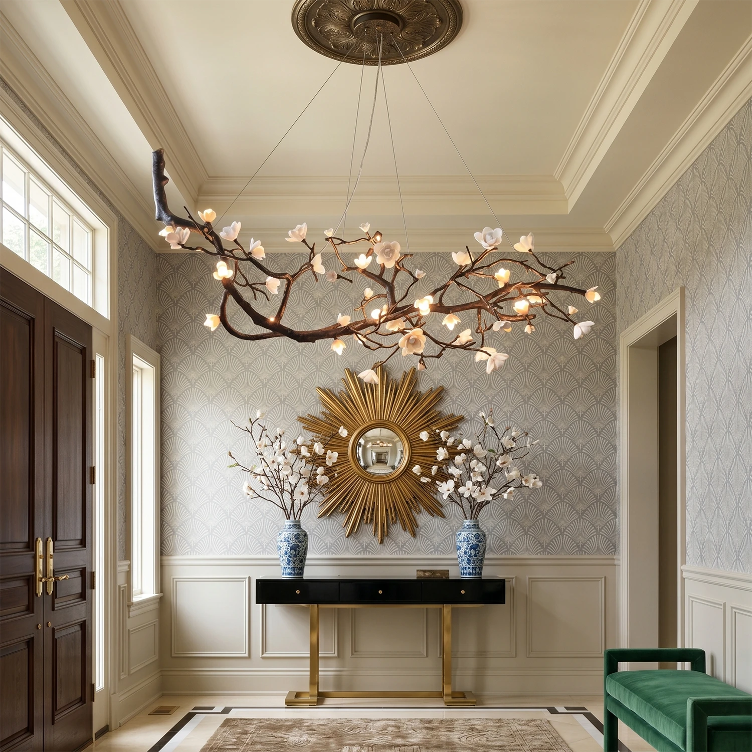 Plum Tree Branch Chandelier
