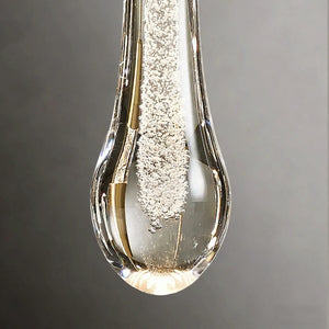 Raindrop Glass Solitaire - Hand-blown Glass Seed Detail | HoaiLamp