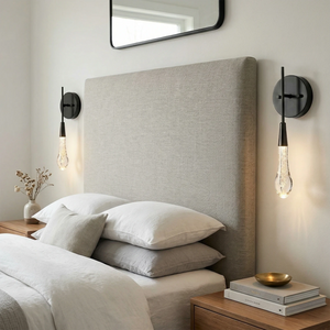 Raindrop Glass Solitaire - Serene Bedside Sanctuary | HoaiLamp