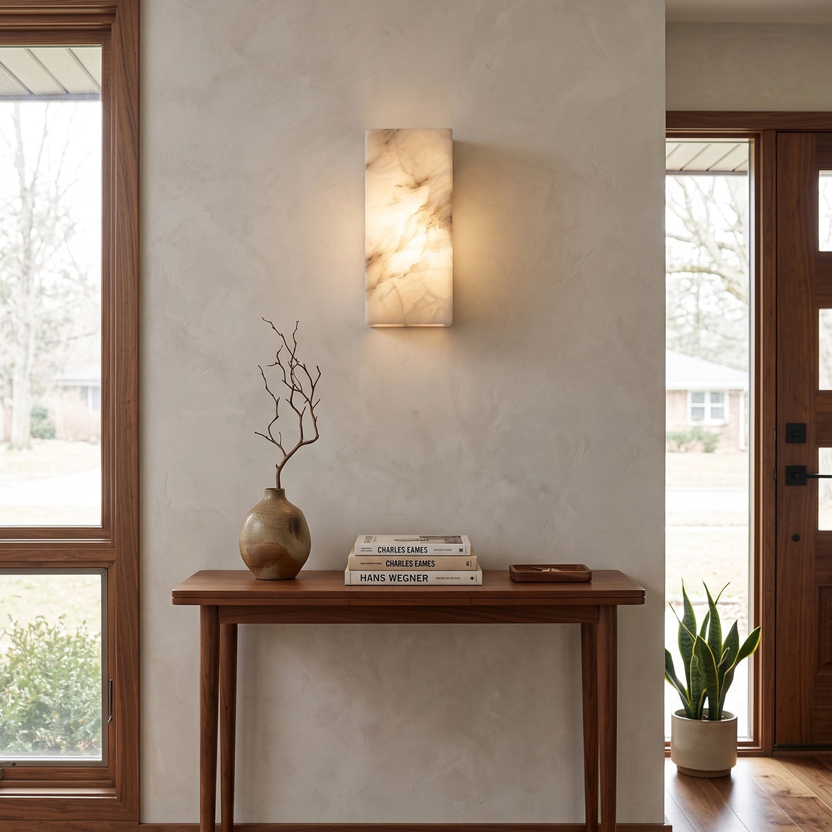 Rectangular Alabaster Wall Light