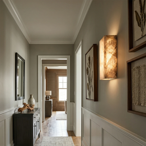 Rectangular Alabaster Wall Light - Minimalist Hallway Corridor Ambiance | HoaiLamp