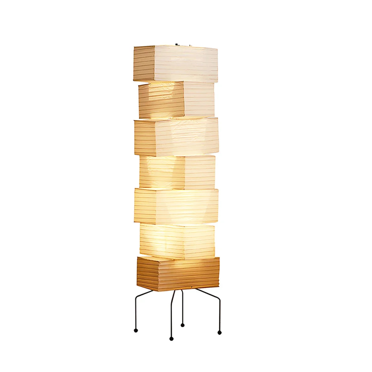 Akari Rectangular Stacked UF4-L10 Floor Lamp