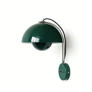 Flower Bud Wall Lamp - Deep Forest Green Retro Silhouette | HoaiLamp