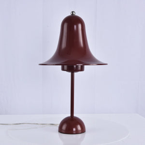 Ring Bell Table Lamp - Burgundy Wine Red Glossy Silhouette Studio SKU | HoaiLamp