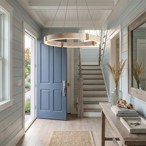 Modern Resin Ring Chandelier - Foyer Ambient Lighting | HoaiLamp