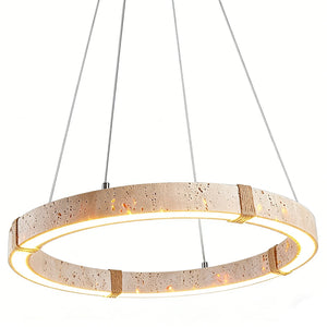 Modern Resin Hoop Light - Warm Glow Underside Perspective | HoaiLamp
