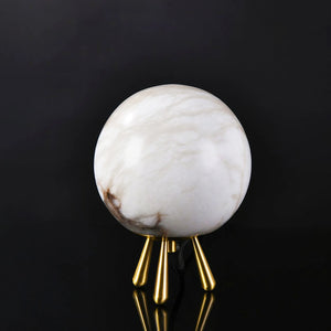 Romy Alabaster Table Lamp - Black Background Studio Product Shot | HoaiLamp