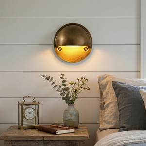 Rowanlux Arc Wall Sconce - Cozy Bedside Reading Light in Antique Brass | HoaiLamp