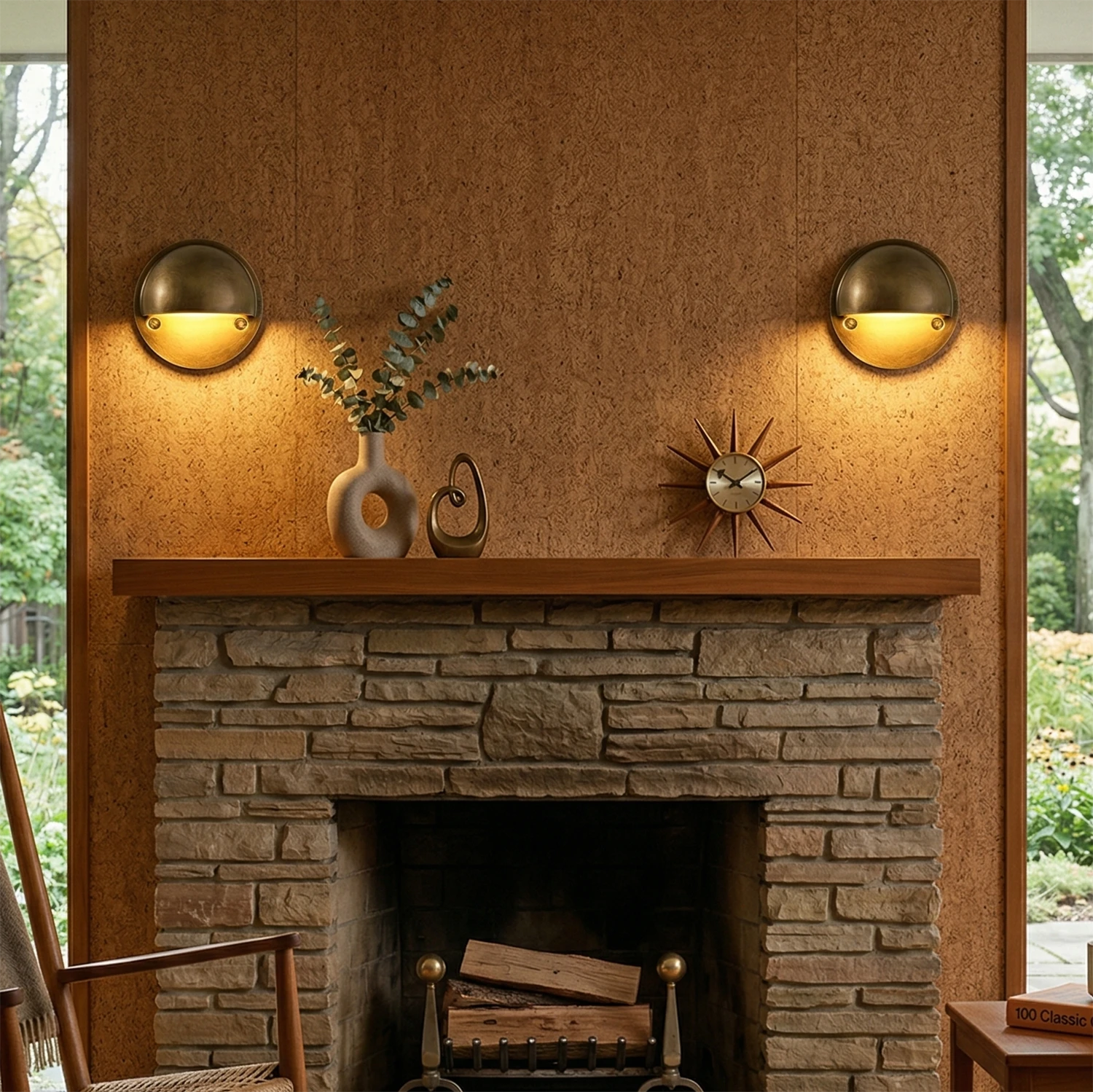 Rowanlux Arc Wall Sconce - Symmetrical Fireplace Ambient Lighting | HoaiLamp