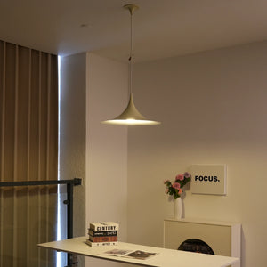 Sami Trumpet Pendant Light - Minimalist Apartment Corner Warm Golden Glow | HoaiLamp
