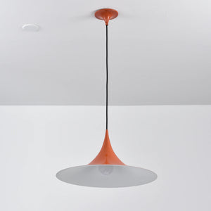 Sami Trumpet Pendant Light - Vibrant Coral Orange Off-Light Commercial Display | HoaiLamp