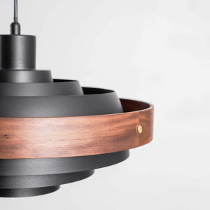 Saturno Tiered Ring Pendant Light - Rivet Fastener Detail | HoaiLamp
