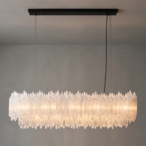 Montfaucon Linear Chandelier - Matte Black Industrial Elegance for Minimalist Spaces | HoaiLamp