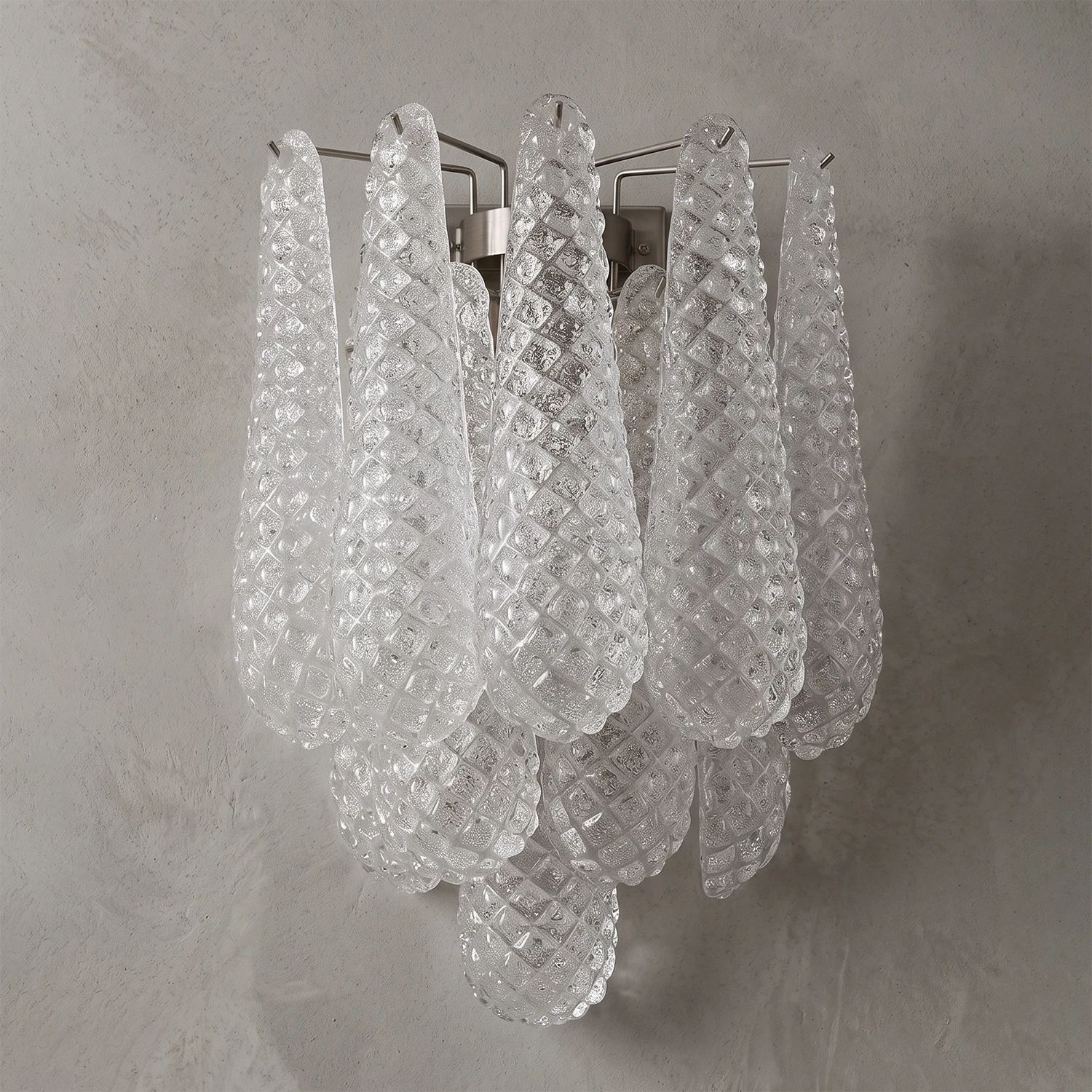 Solaine Quilted Glass Teardrop Wall Sconce