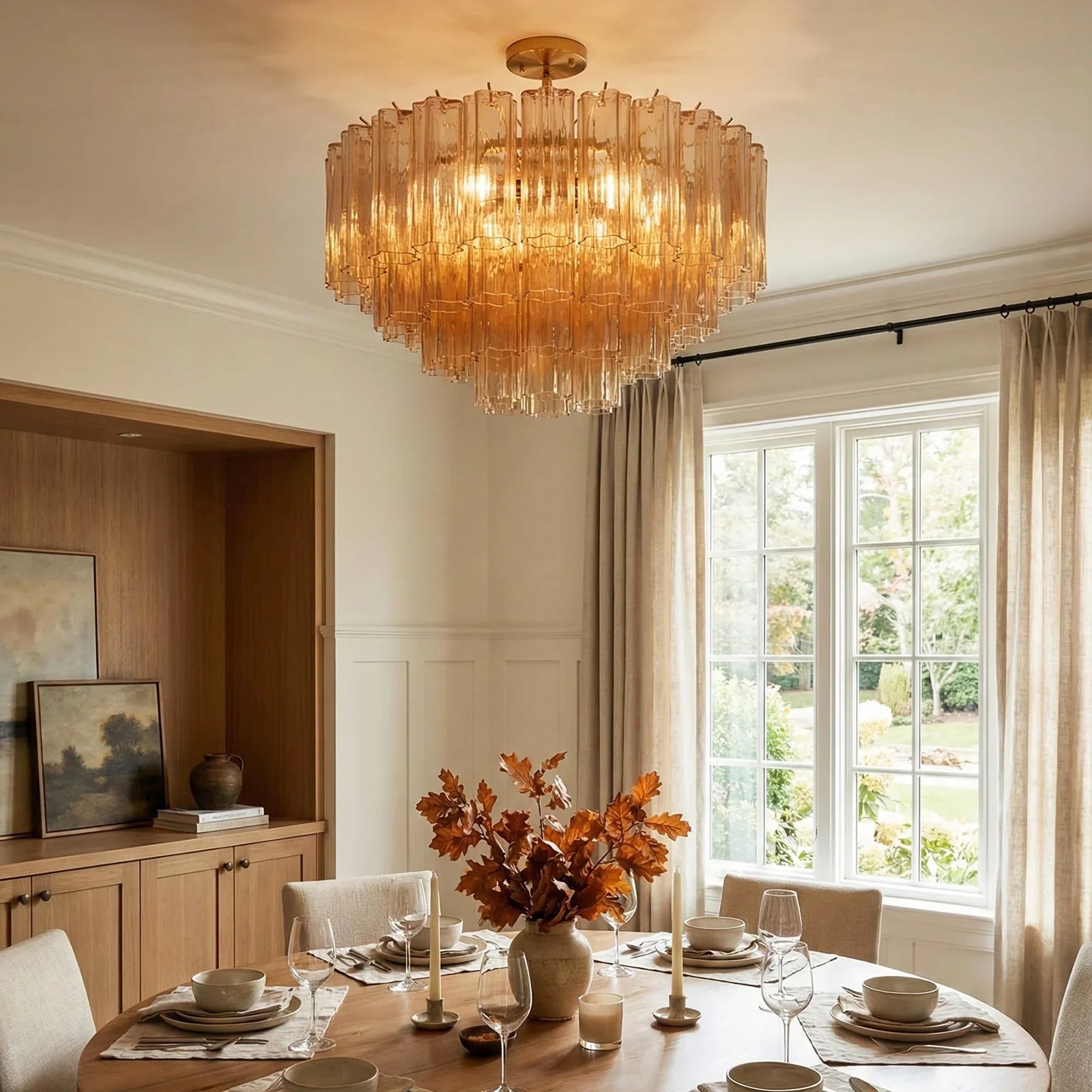 Star Shaped Glass Tube Ceiling Light