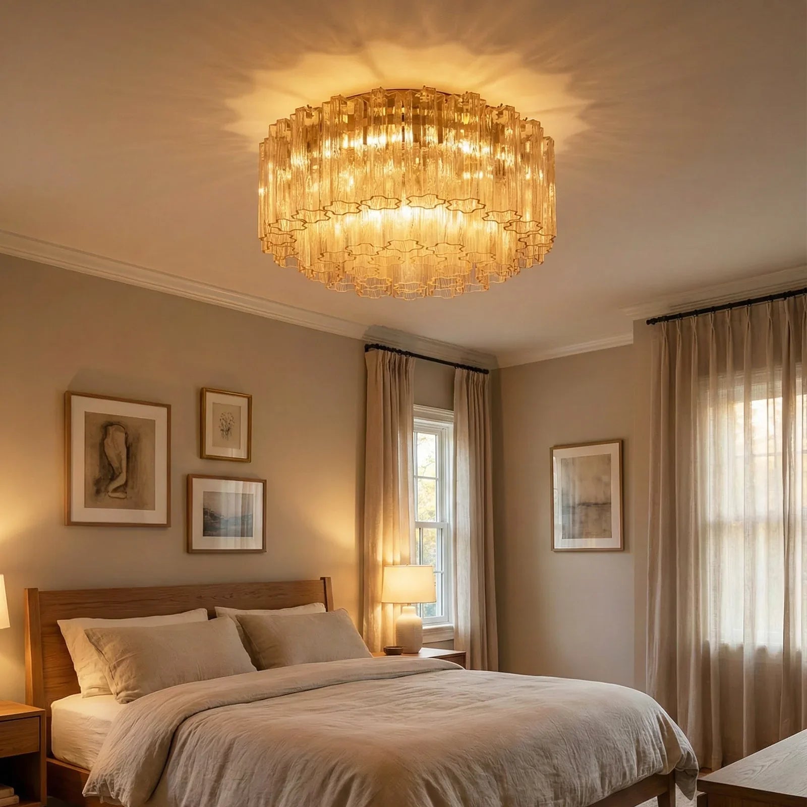 Star Shaped Glass Tube Ceiling Light