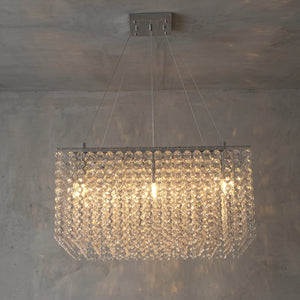 Veylin Square Crystal Cascade Chandelier - view 17 | Hoailamp