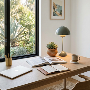vp3 Table Lamp - Modern Slate Grey Contemporary Window Studio Workspace | HoaiLamp