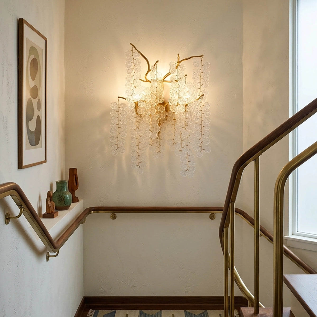 Wisteria Cascading Glass Branch Wall Sconce