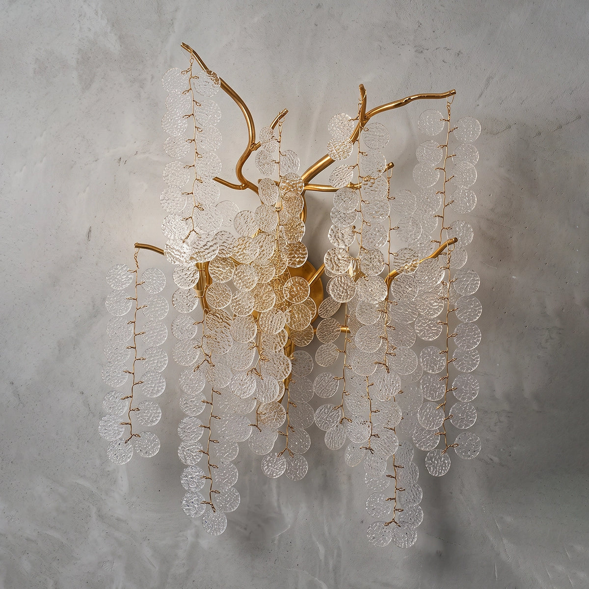 Wisteria Cascading Glass Branch Wall Sconce