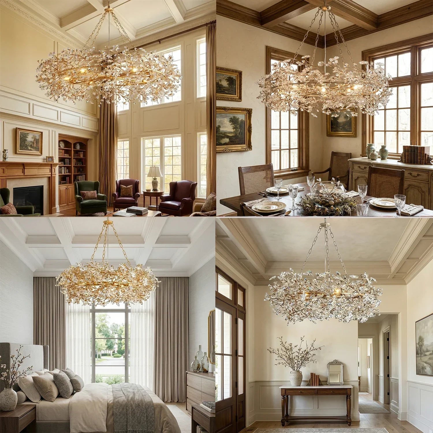 Celestial Bloom Crown Chandelier: Bringing Nature’s Radiance into Modern Interiors