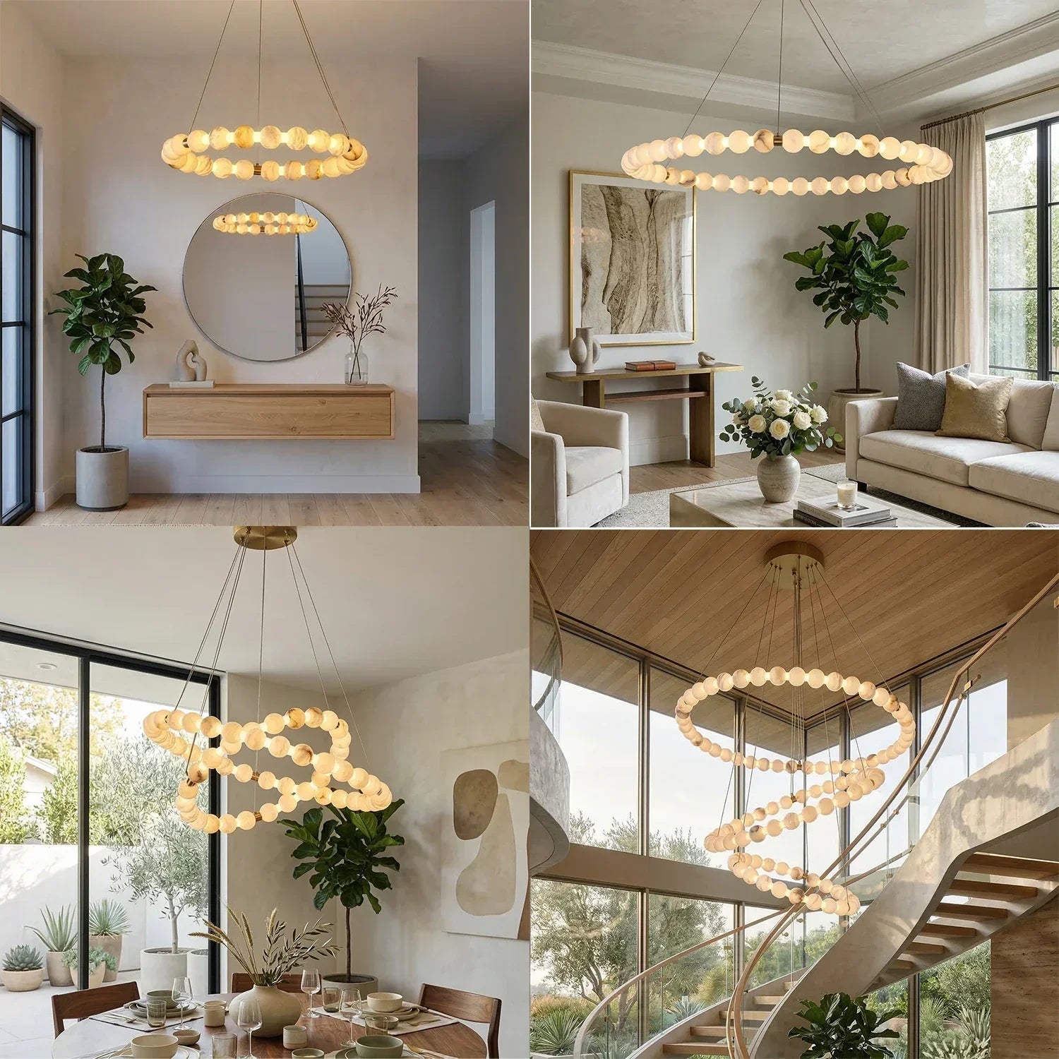 Symphony of Nature & Modern Luxury: A Deep Dive into the Aura Alabaster Orb Chandelier