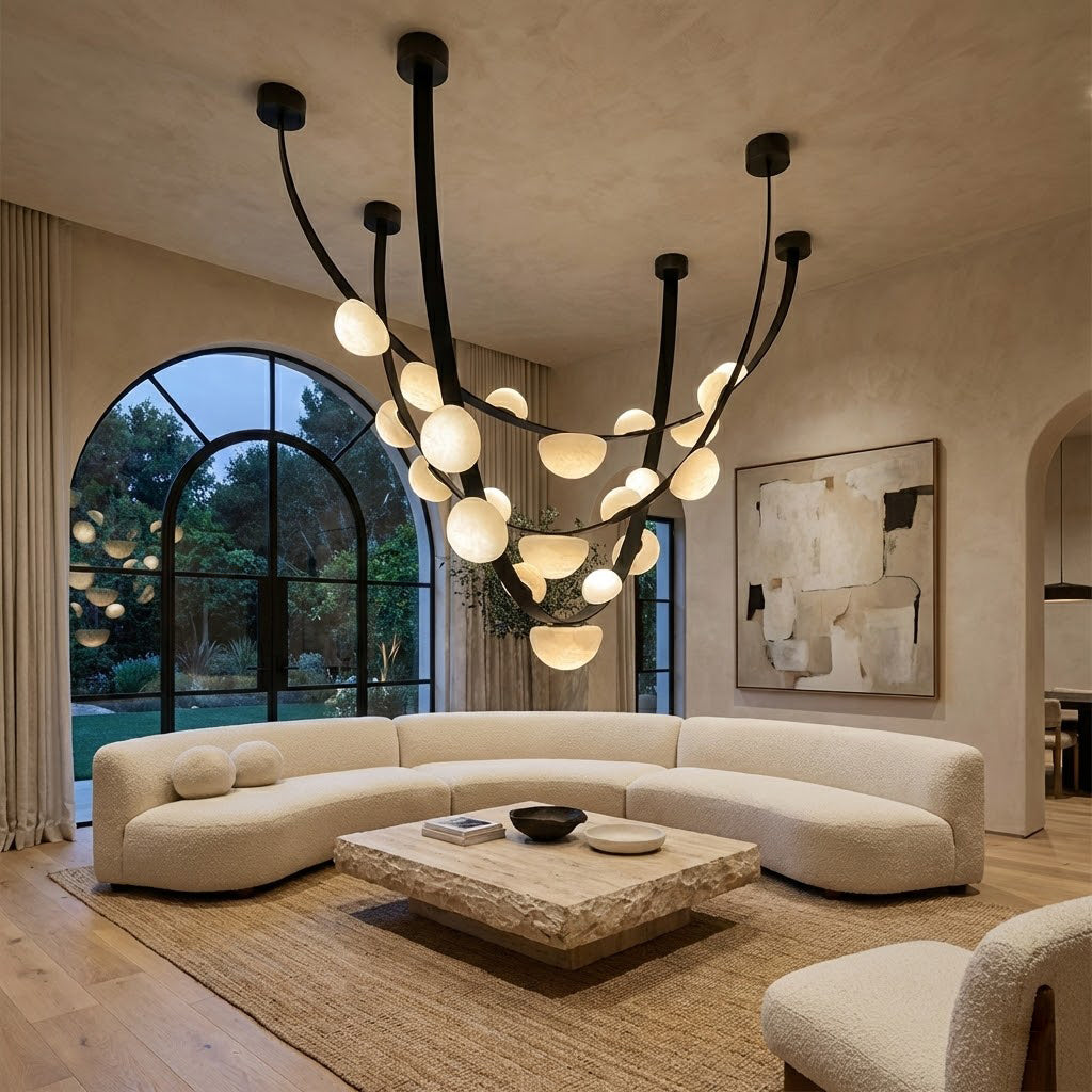 Alabaster Arc Chandelier