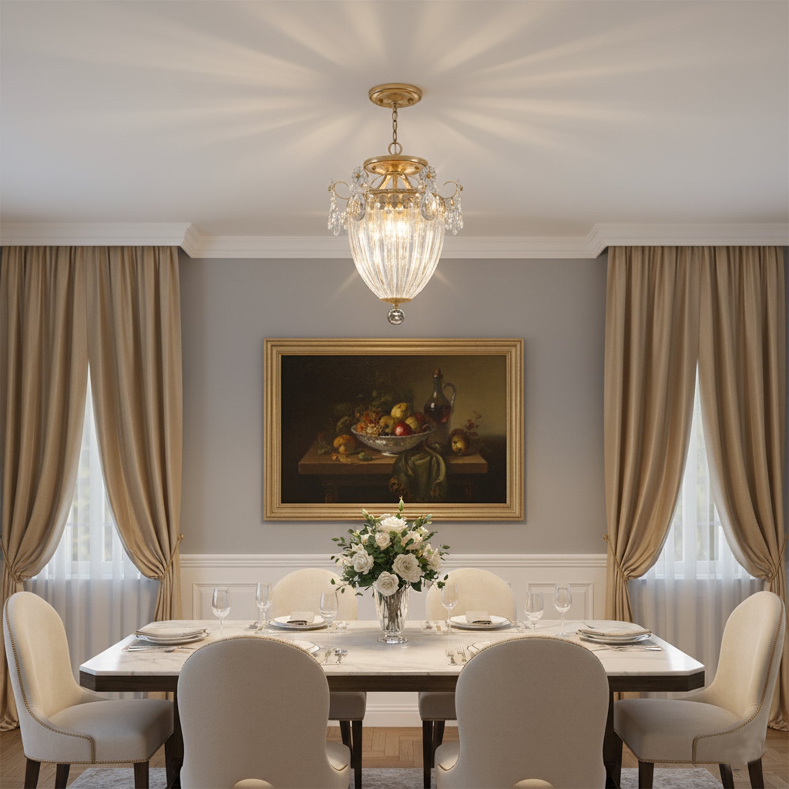 Bagatelle 3-Light Close-to-Ceiling Light