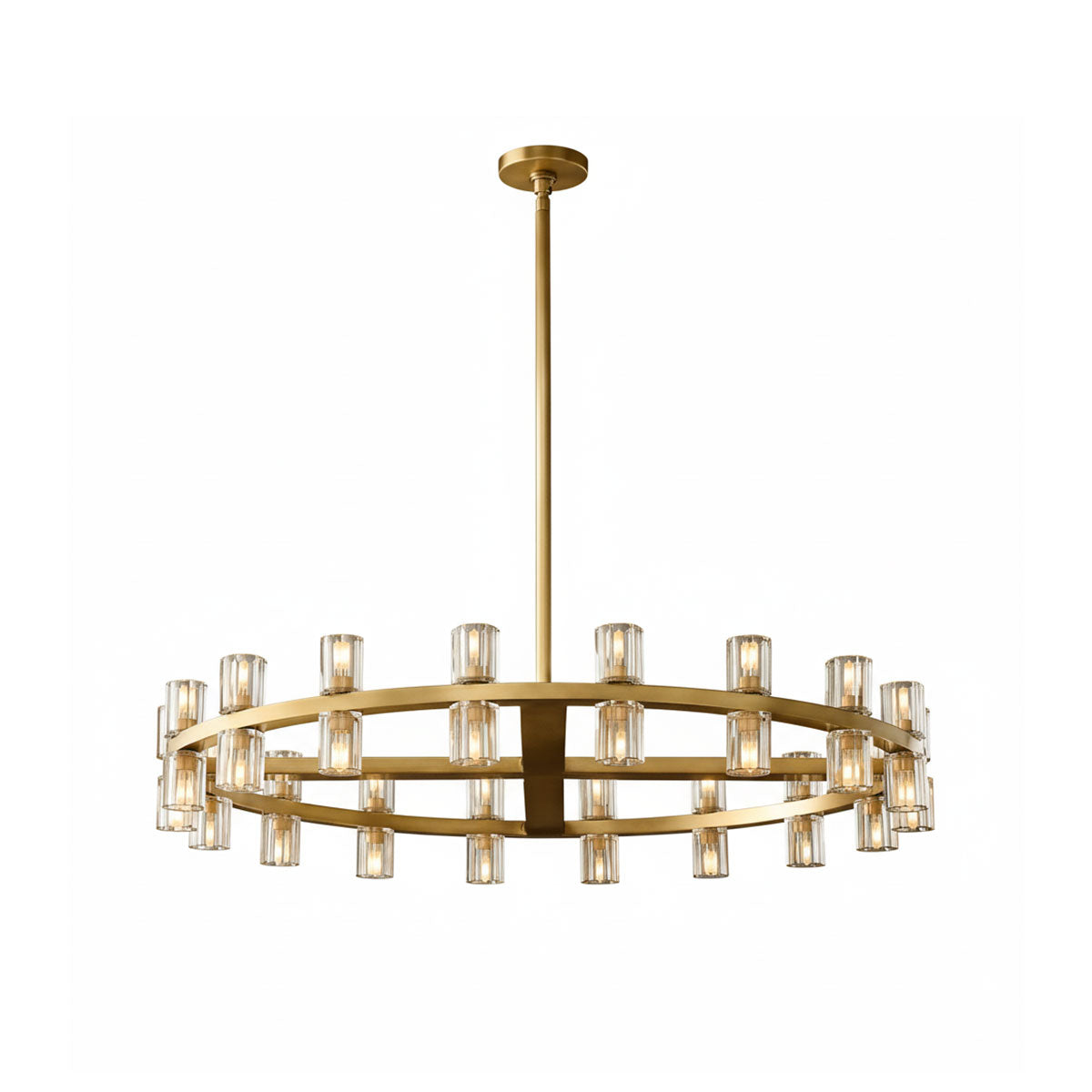 Brach Crystal Shades Round Chandelier