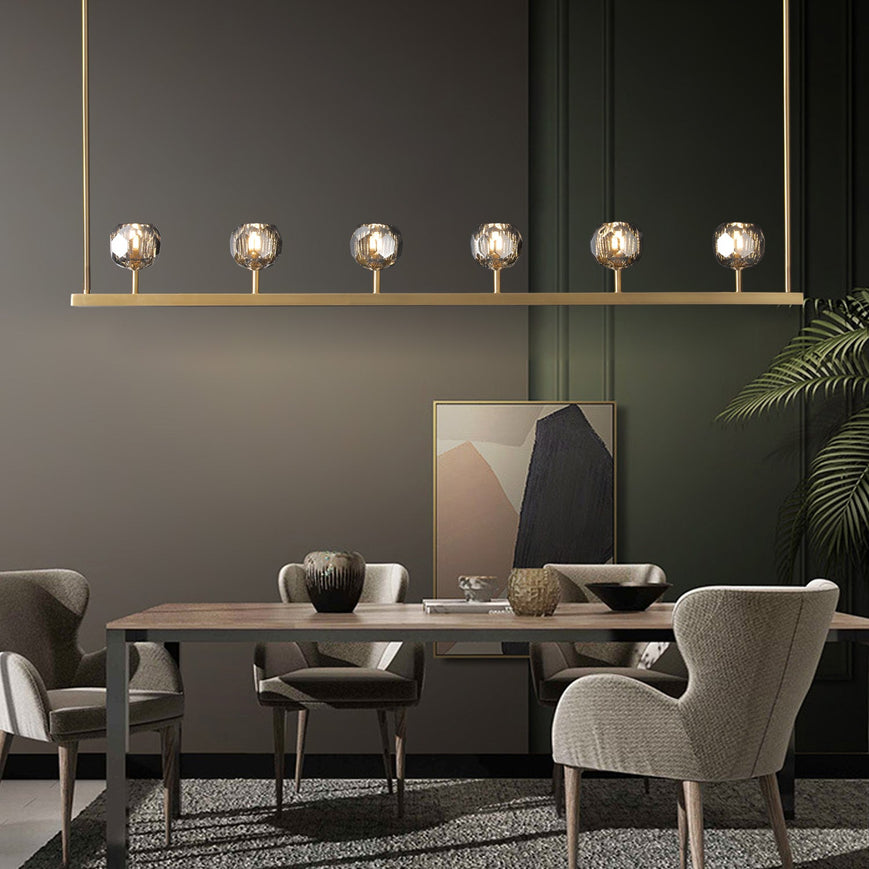 Crystal Ball Linear Chandelier