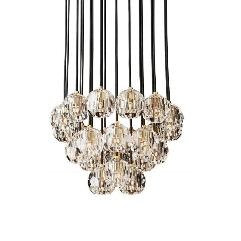 Luxury Faceted Crystal Cluster Chandelier