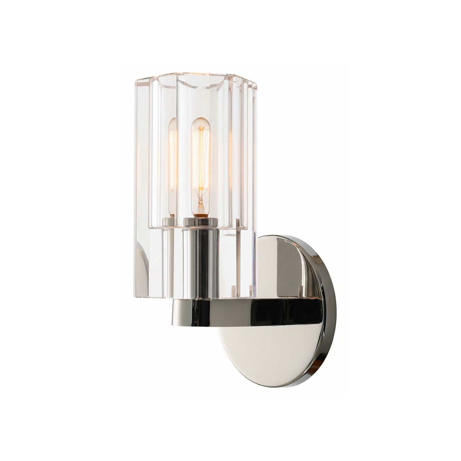 Modern Fluted Crystal Wall Sconce