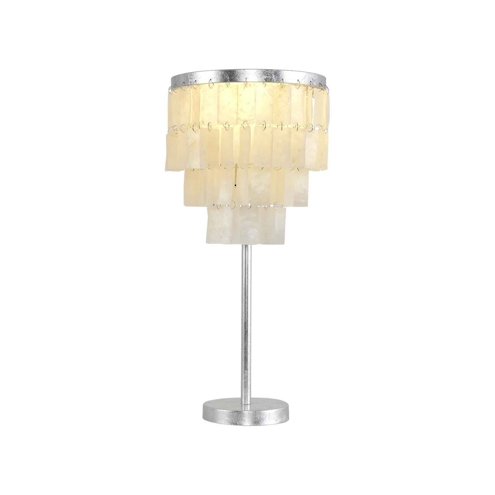 Rectangular Shell Waterfall Table Lamp